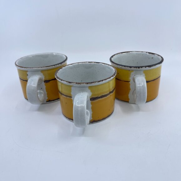 vintage stonehenge midwinter sun cups and saucers set of 3 1970's - Picture 7 of 8